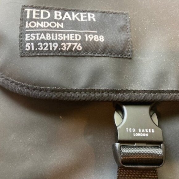Ted Baker London Crossbody Rubberized "MXB STOLE" Messenger Bag w/ Strap - Picture 4 of 10